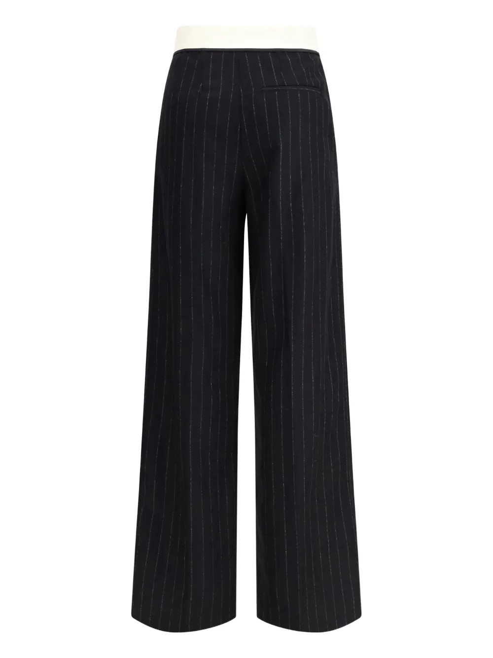 Forte Forte Pinstripe Waistband Trousers In Black