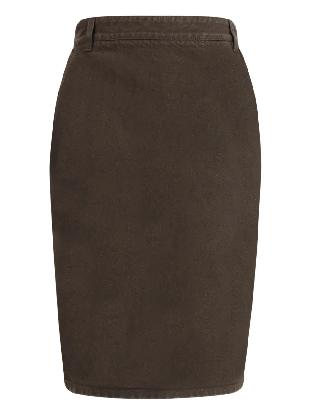 Saint Laurent falda midi de algodón | marrón | Image 1