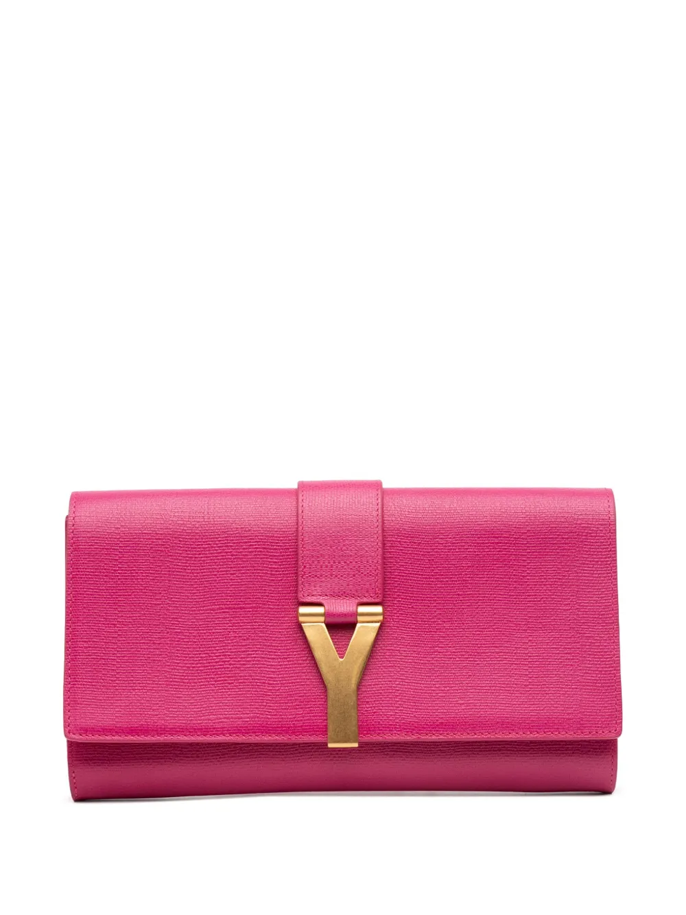 Saint Laurent Pre-Owned 2000-2012 Leather Chyc Ligne clutch bag | Pink | Image 1