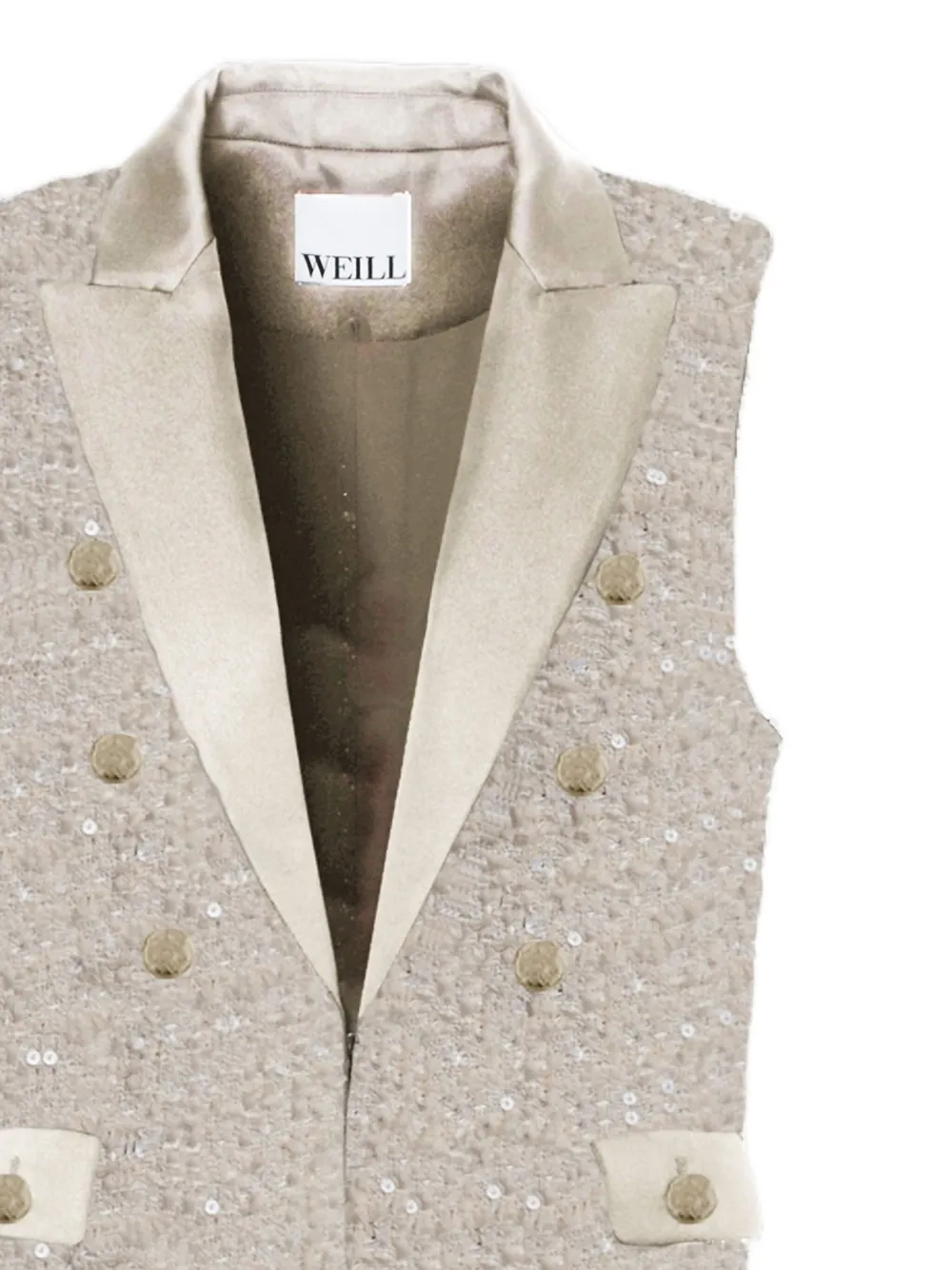 WEILL PARIS tweed dinner gilet | Single Breasted Coats | Image 2