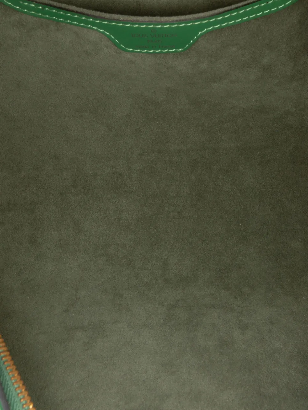 Pre-owned Louis Vuitton 1996 Epi Soufflot Handbag In Green
