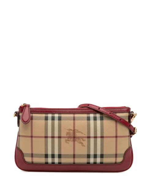 Burberry Pre-Owned bolsa crossbody Peyton de lona Haymarket Check revestida 2000-2017