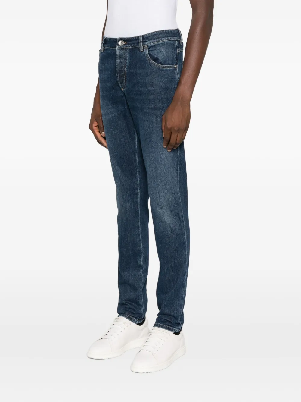 Brunello Cucinelli Jeans met effect Blauw