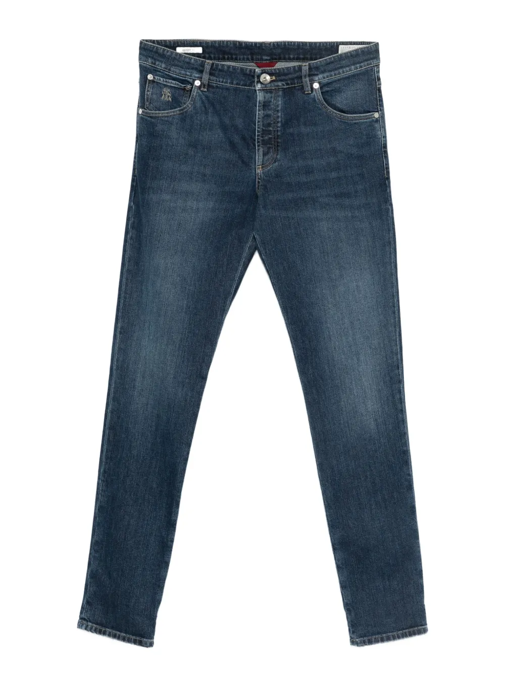 Brunello Cucinelli vaqueros con efecto desgastado | azul | Image 1