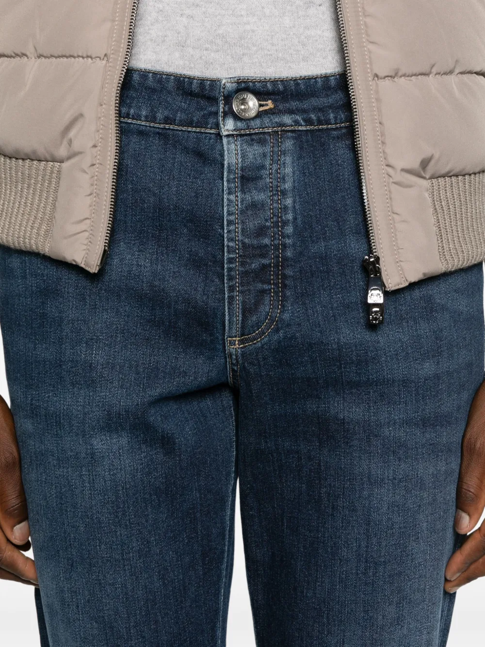 Brunello Cucinelli Jeans met effect Blauw