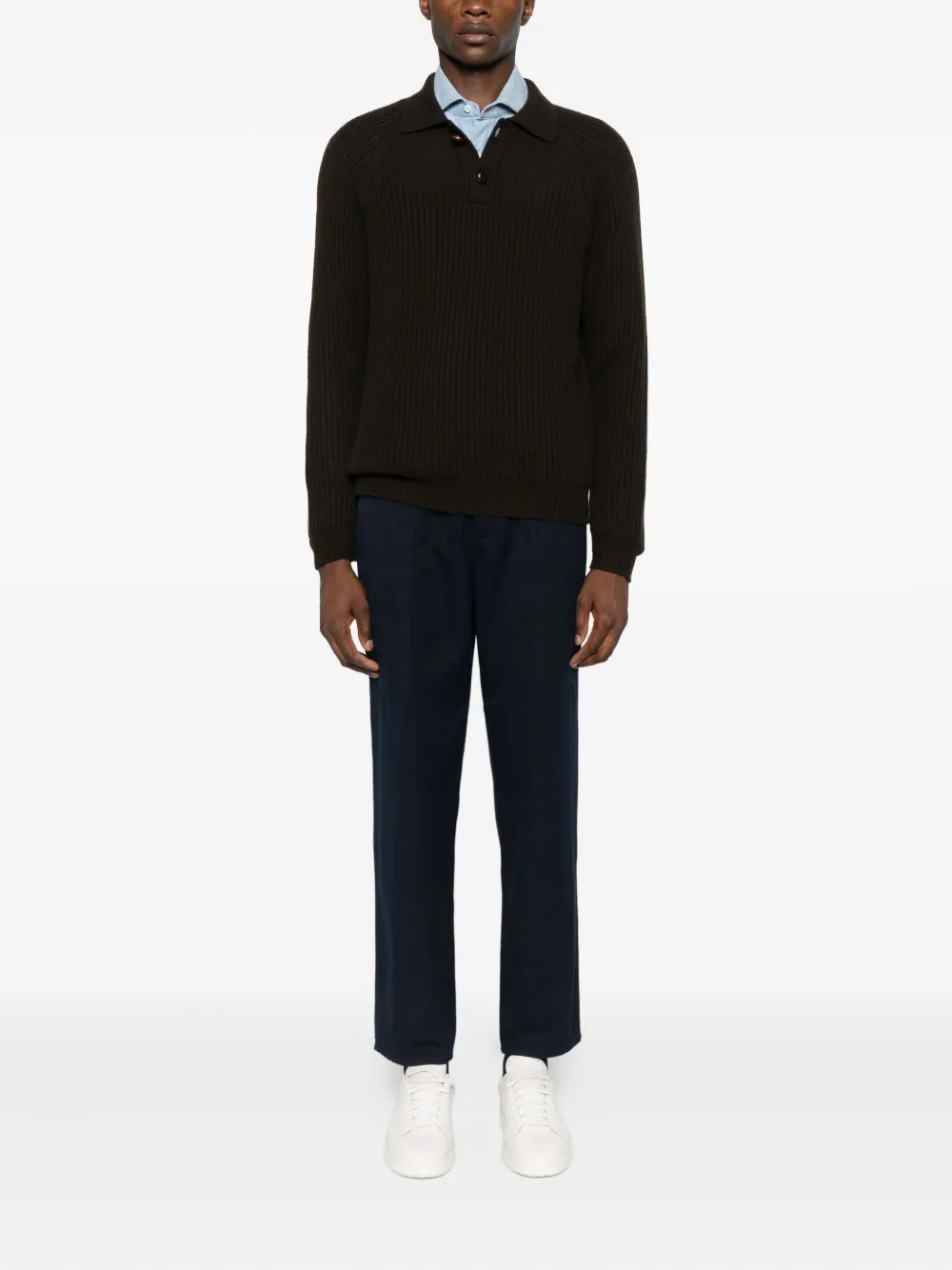 Brunello Cucinelli panelled pants - Blauw