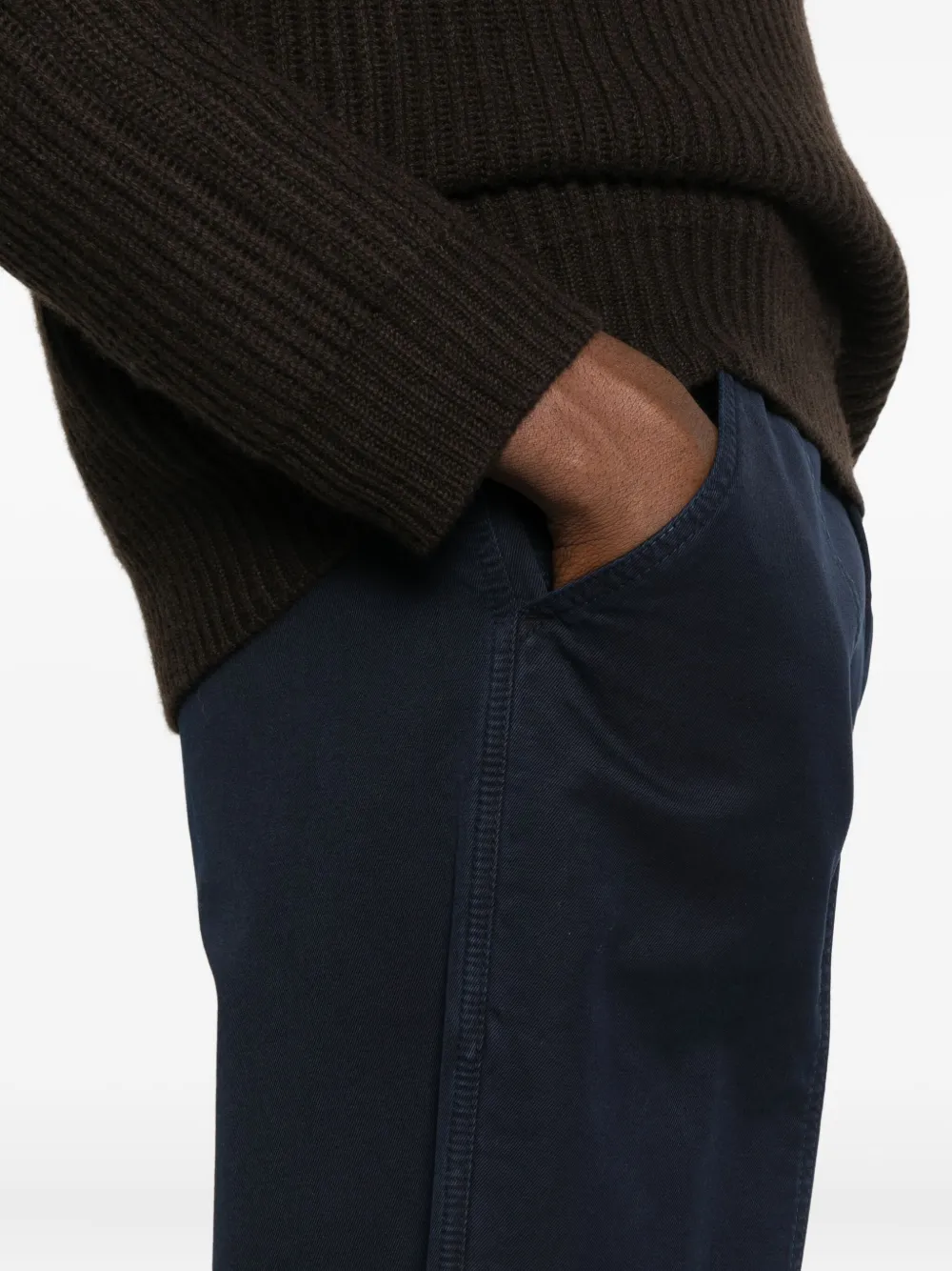 Brunello Cucinelli Broek met vlakken Blauw