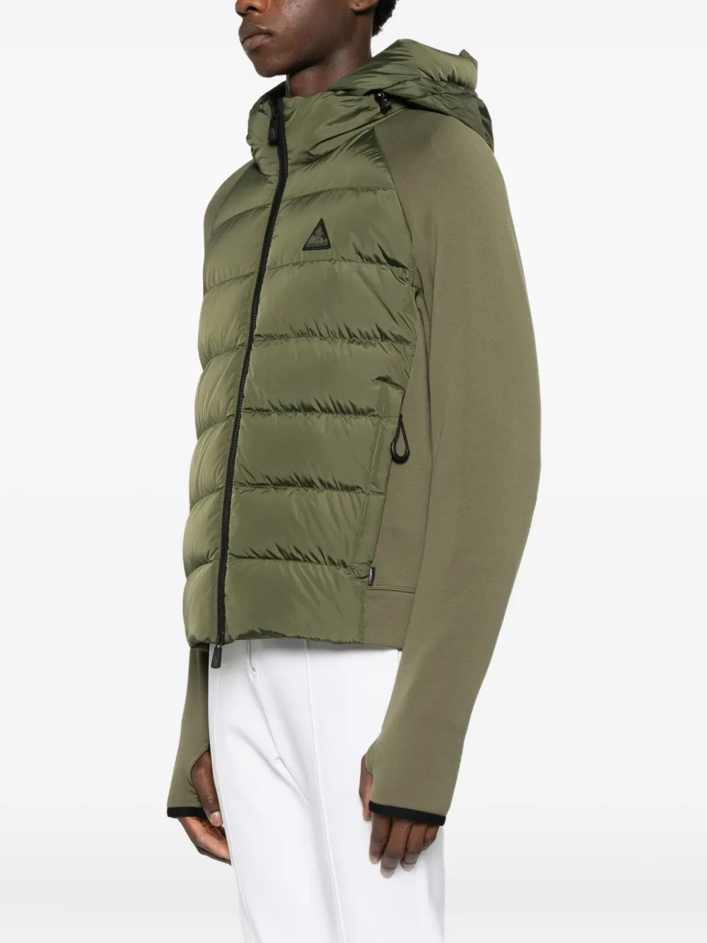 Moncler Grenoble Gewatteerd jack met logopatch Groen