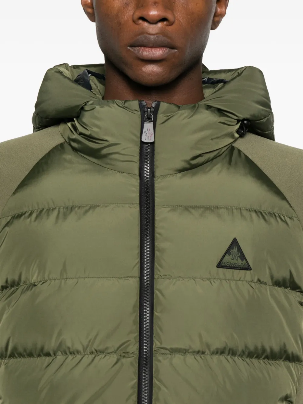 Moncler Grenoble Gewatteerd jack met logopatch Groen