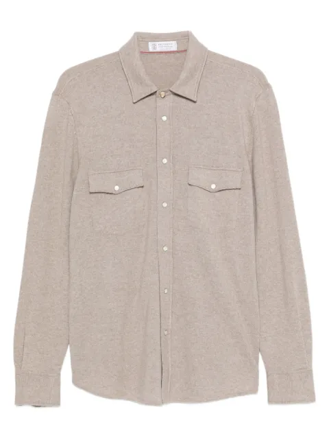 Brunello Cucinelli cashmere shirt jacket 