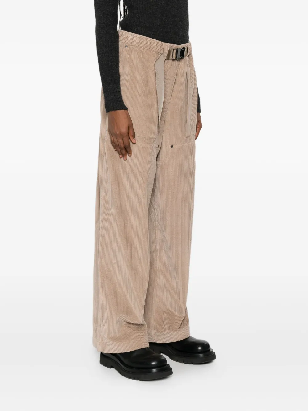 Brunello Cucinelli Corduroy Belted Trousers In Neutral