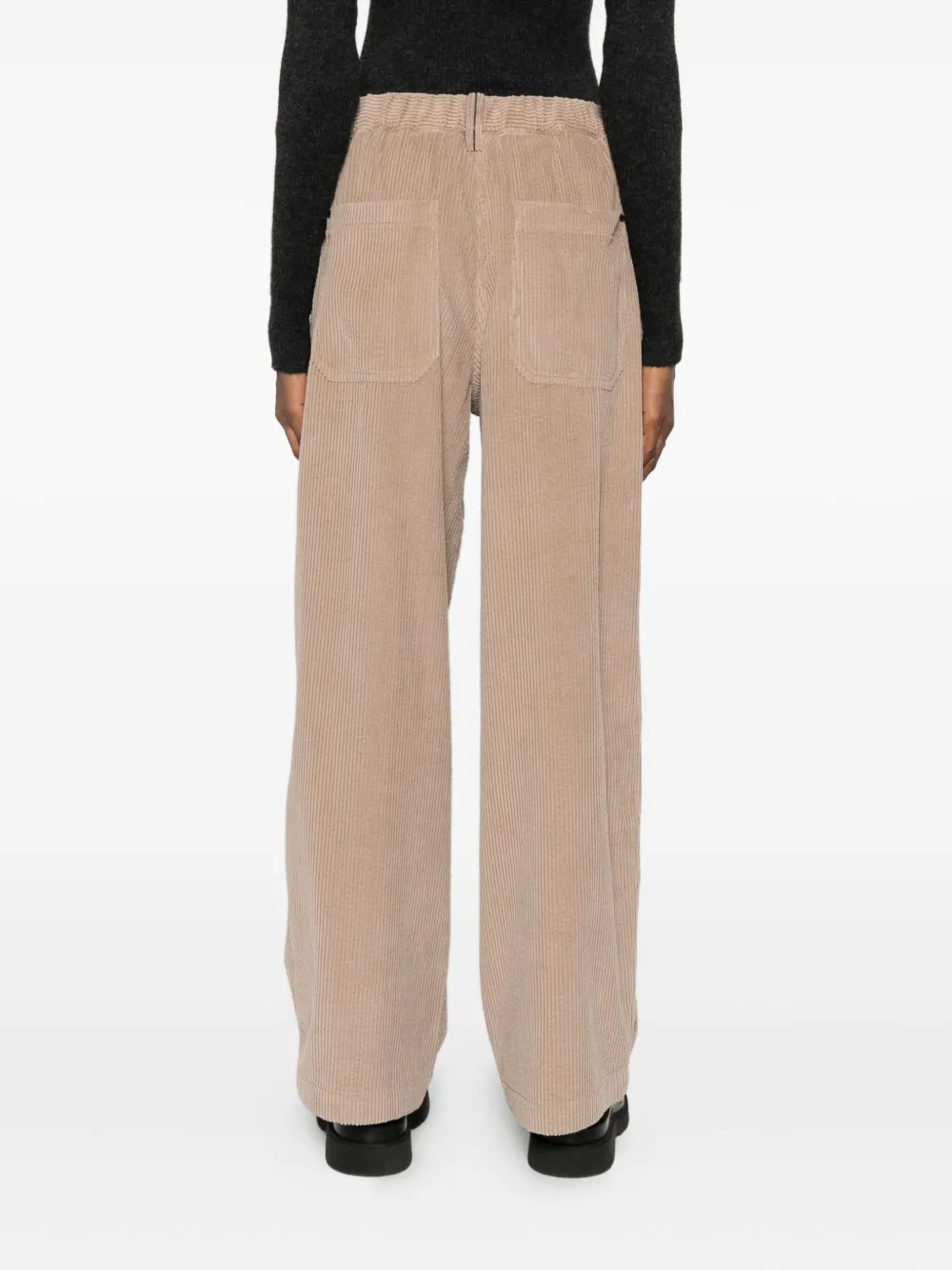 Brunello Cucinelli Corduroy Belted Trousers In Neutral