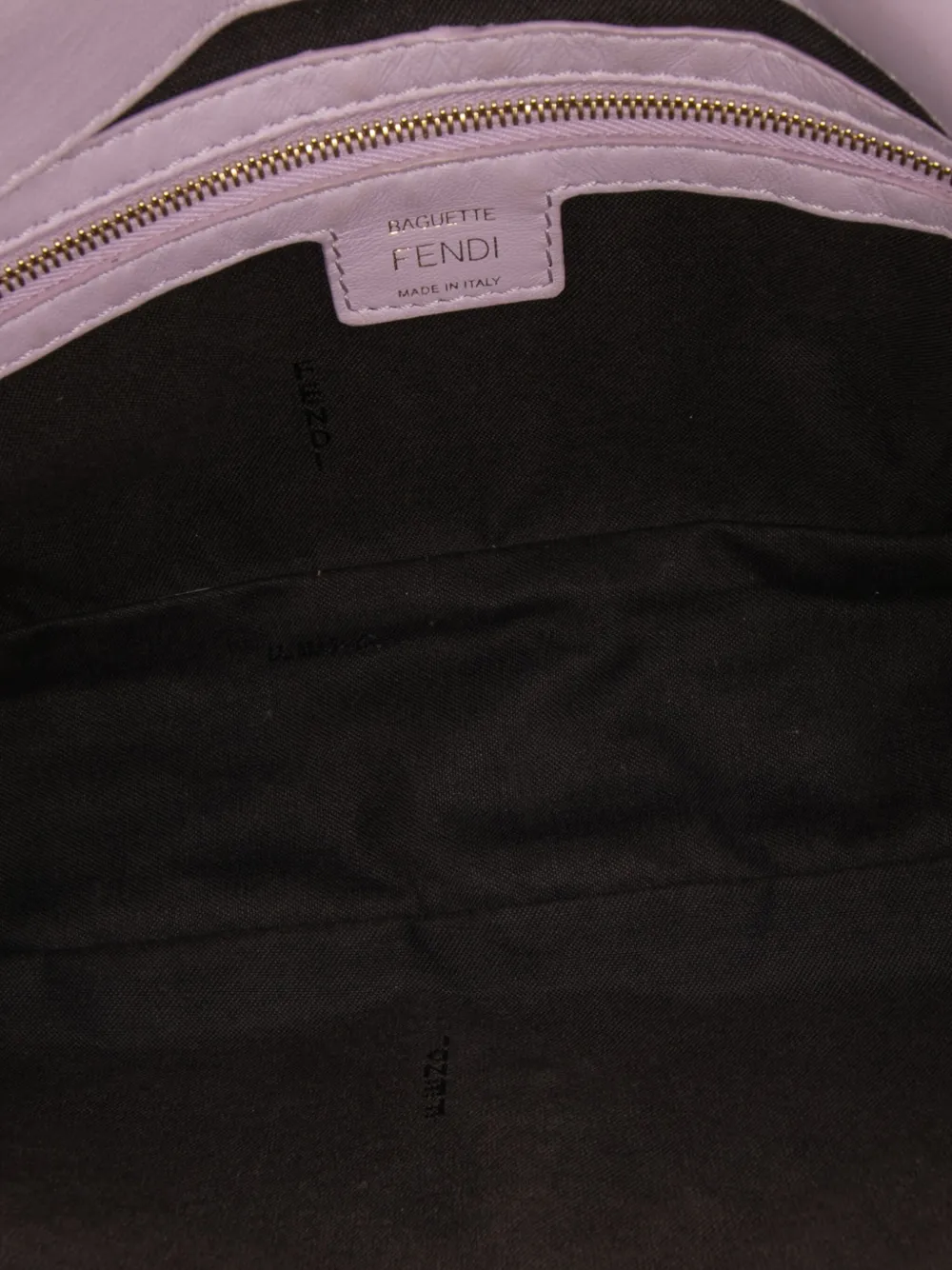Pre-owned Fendi 2010-2025 Medium Leather Embossed Ff Baguette Satchel In Pink