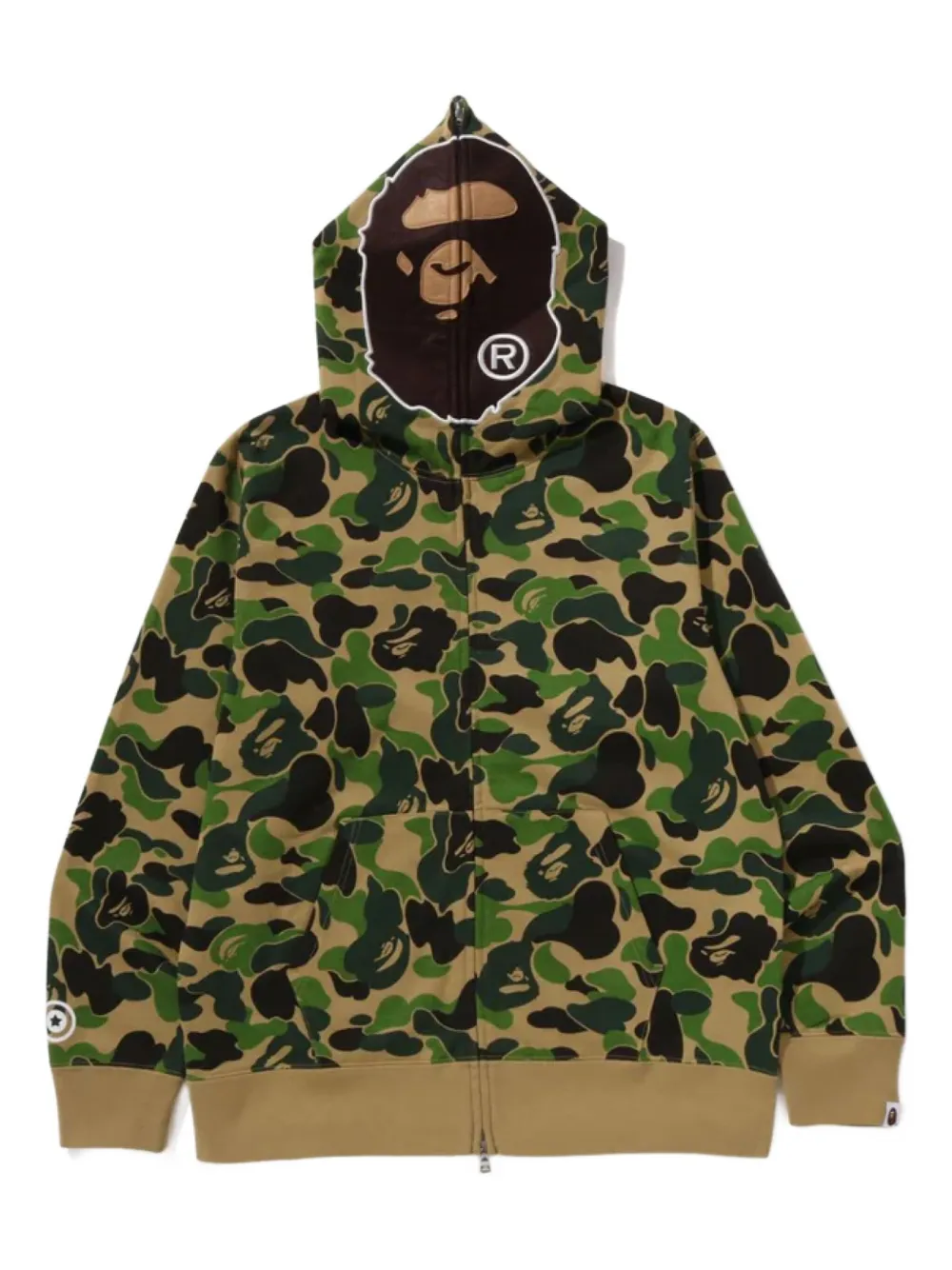 A BATHING APE® zip-up hoodie | Green | Image 1