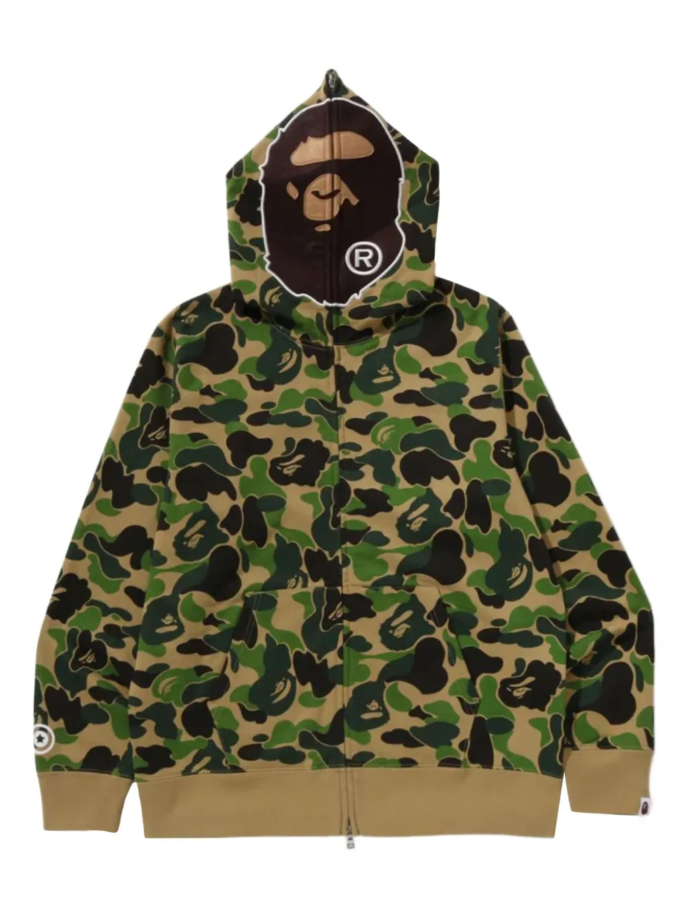 A BATHING APE® hoodie con cierre | verde | Image 1