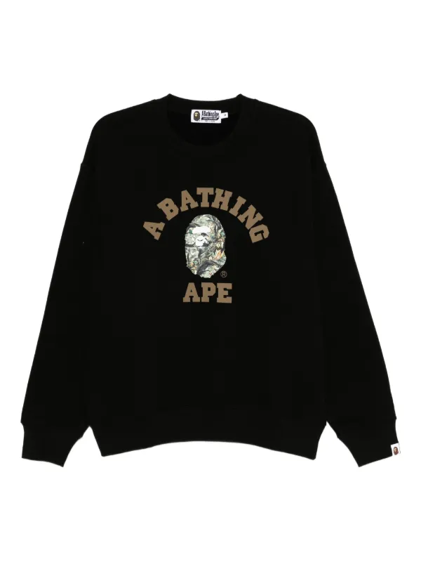 A BATHING APE® Moletom Com Estampa De Logo | Preto | FARFETCH BR
