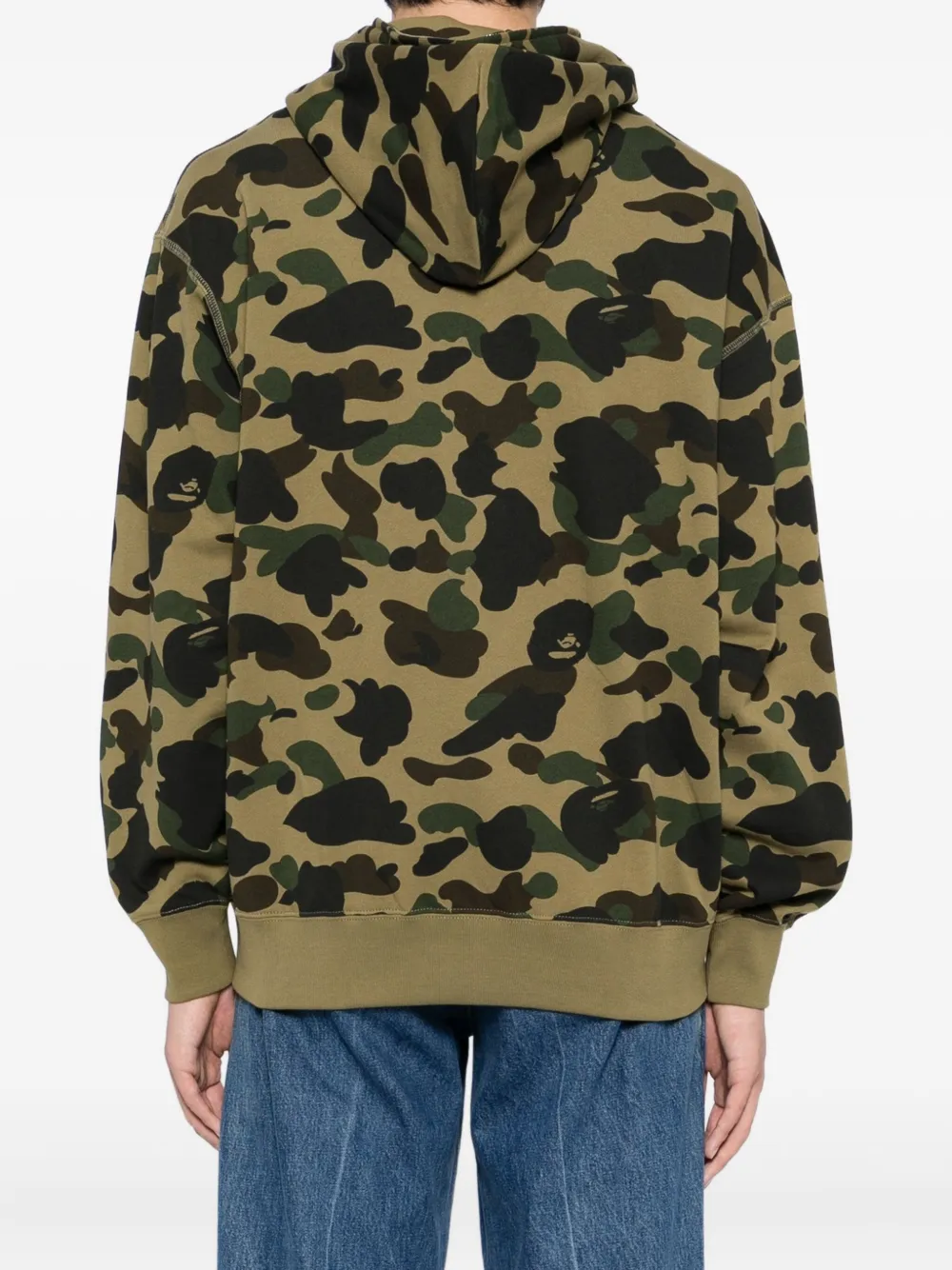A BATHING APE Hoodie met camouflageprint Groen