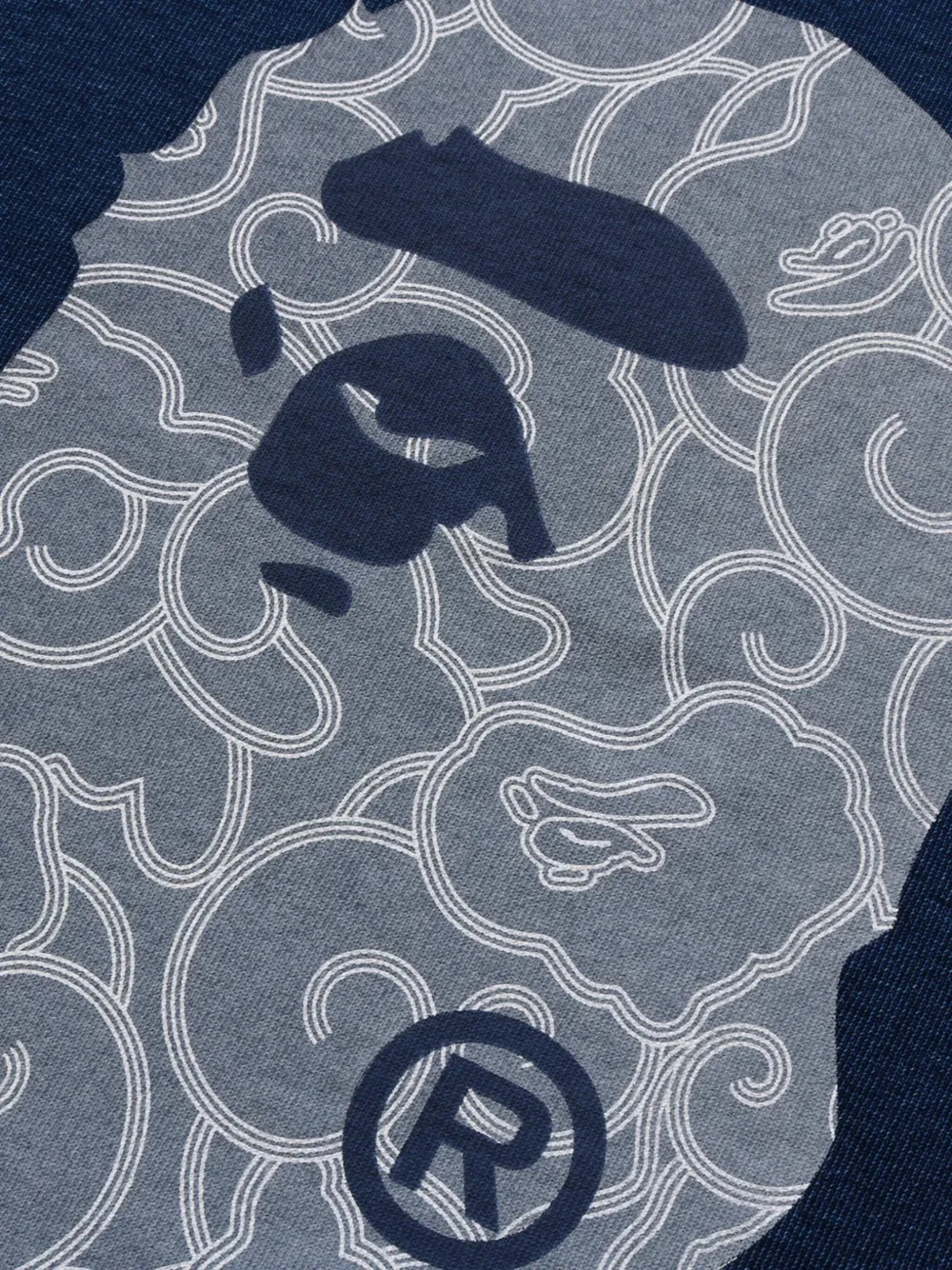 A BATHING APE Sweater met print Blauw