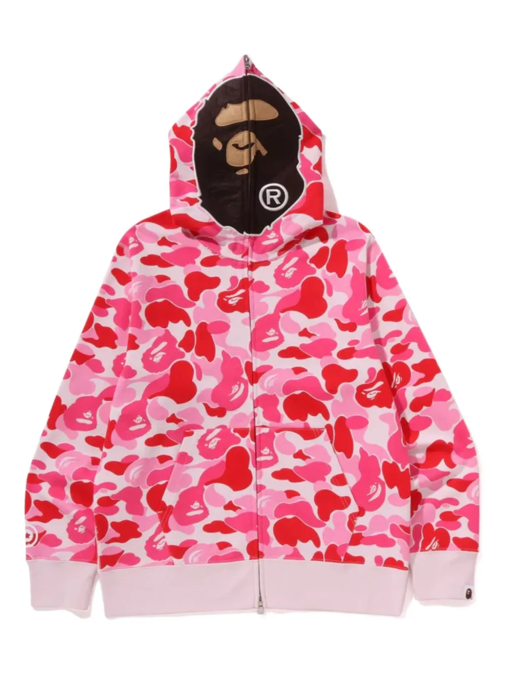 A BATHING APE® camouflage-print hooie | Pink | Image 1