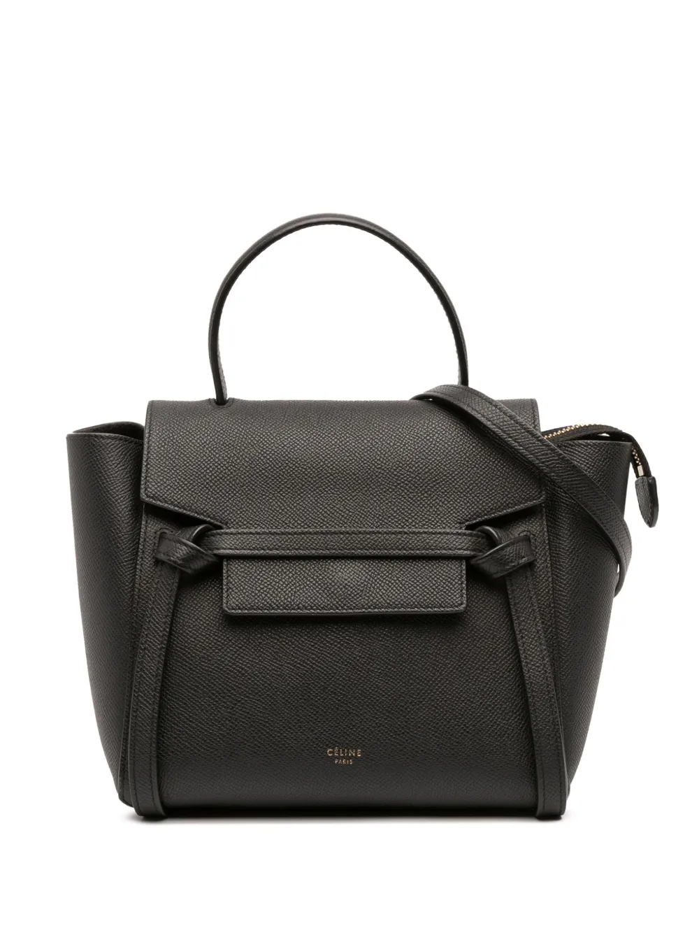 Celine Pre-Owned 2000-2025 Nano Grained Calfskin Belt Bag satchel | Black | Image 1