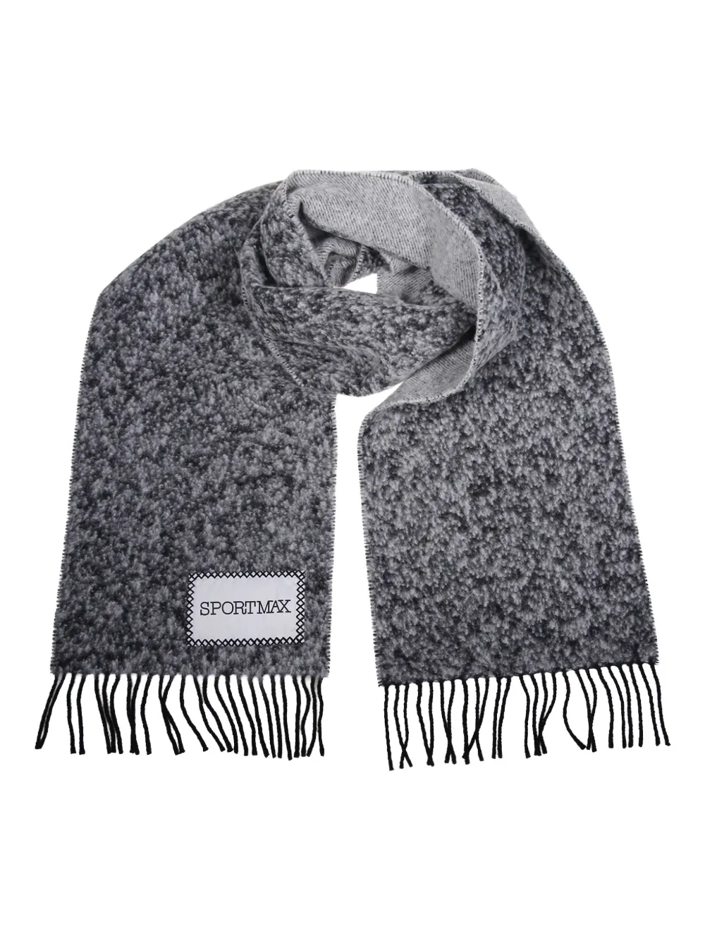 Sportmax Woo Blend Scarf In Gray