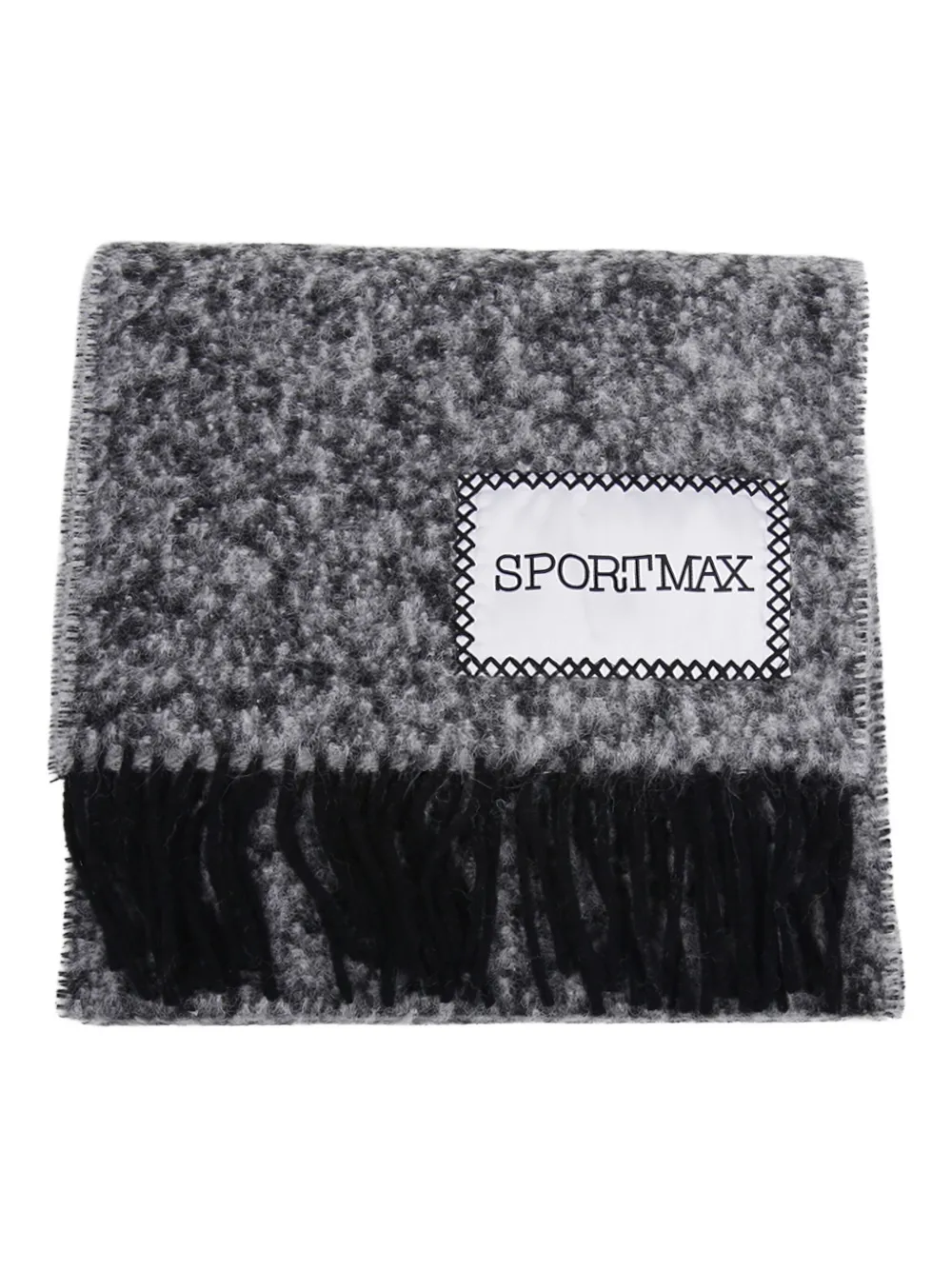 Sportmax Woo Blend Scarf In Gray