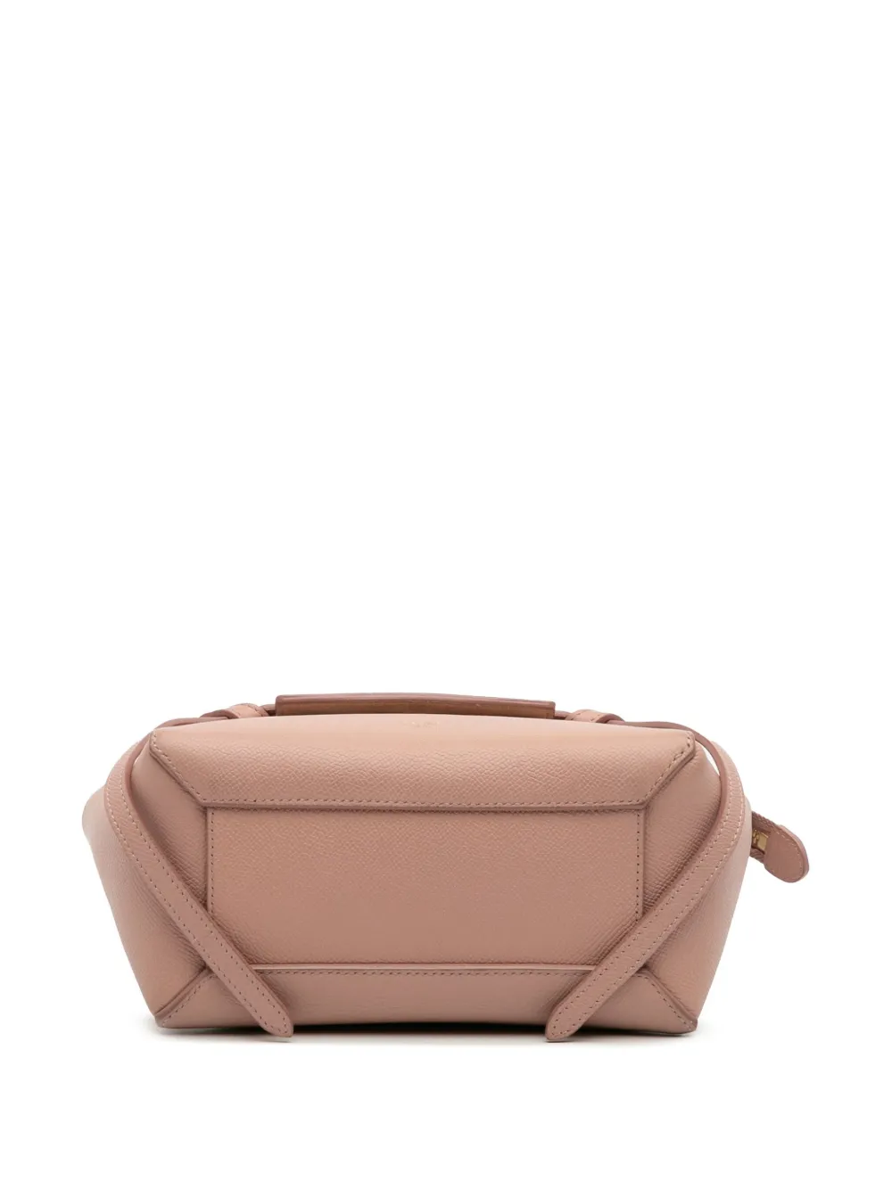 Pre-owned Celine 2019 Nano Grained Calfskin Belt Bag Satchel In Pink