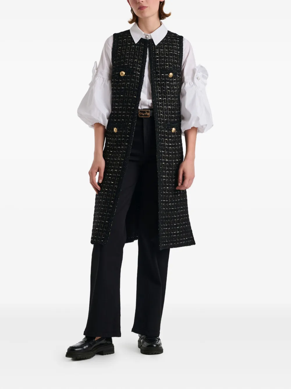 WEILL PARIS long tweed gilet | Single Breasted Coats | Image 2
