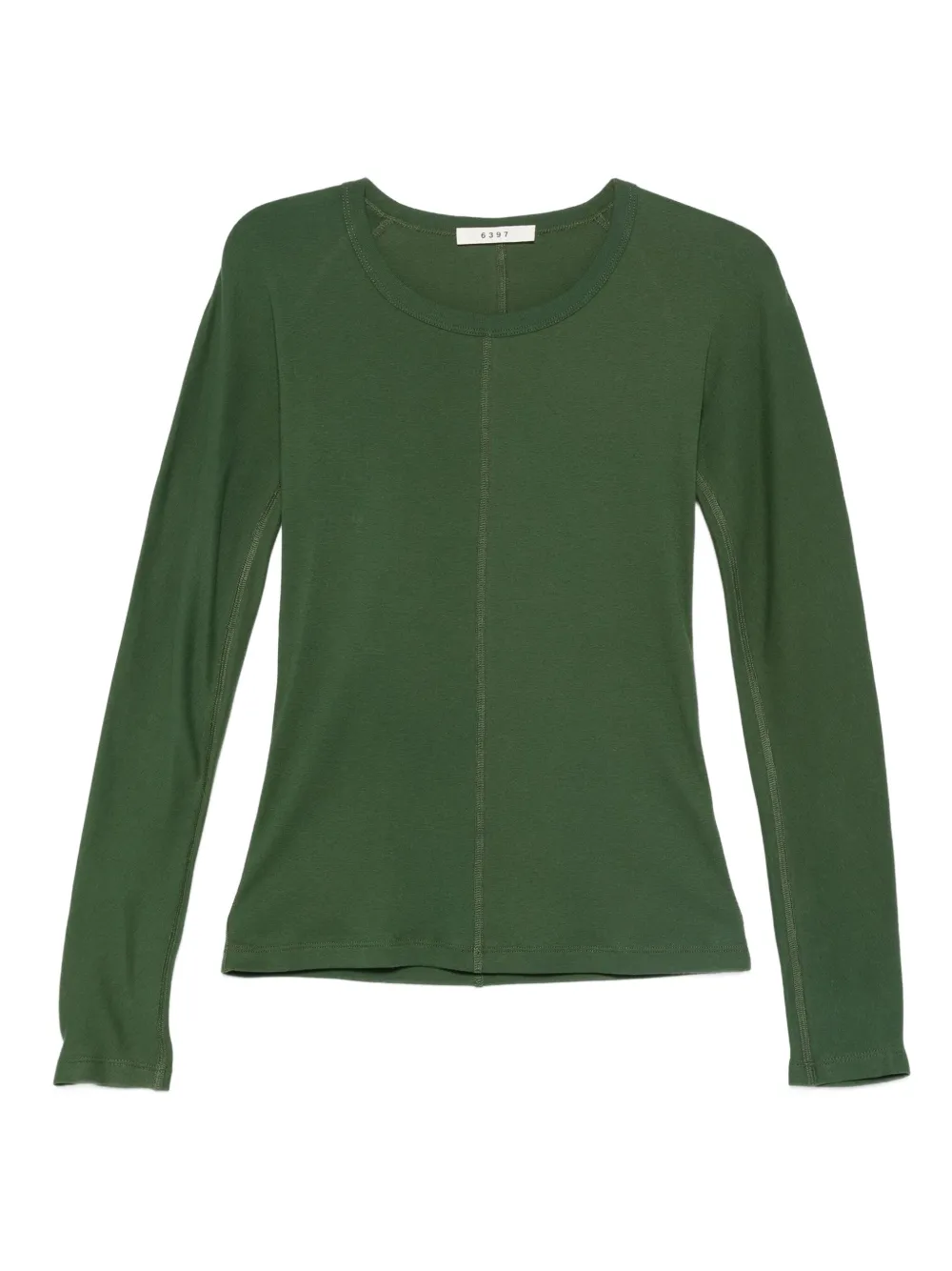 6397 seam-detail T-shirt - Verde