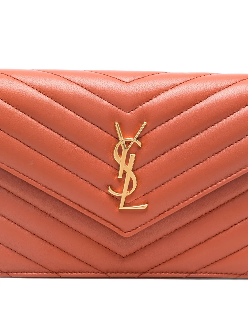 Saint Laurent Crossbodytas met chevron streep Oranje