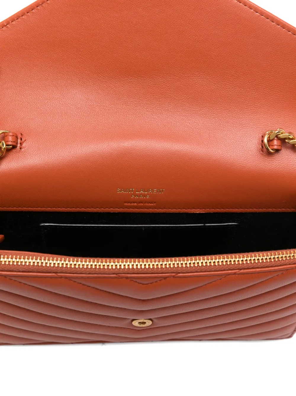 Saint Laurent Crossbodytas met chevron streep Oranje