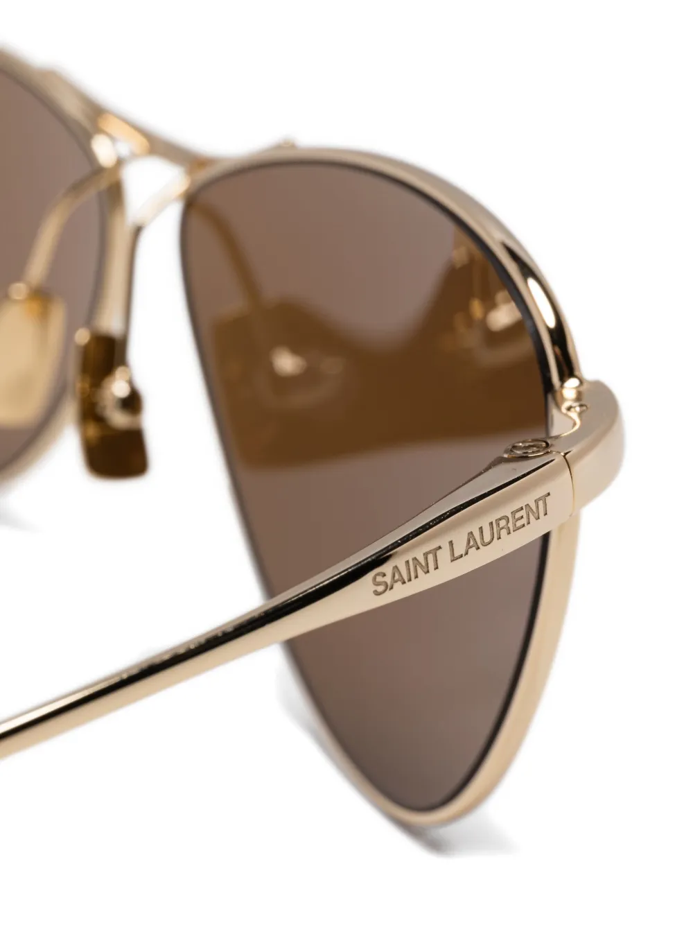 Saint Laurent Eyewear Zonnebril met piloten montuur Goud