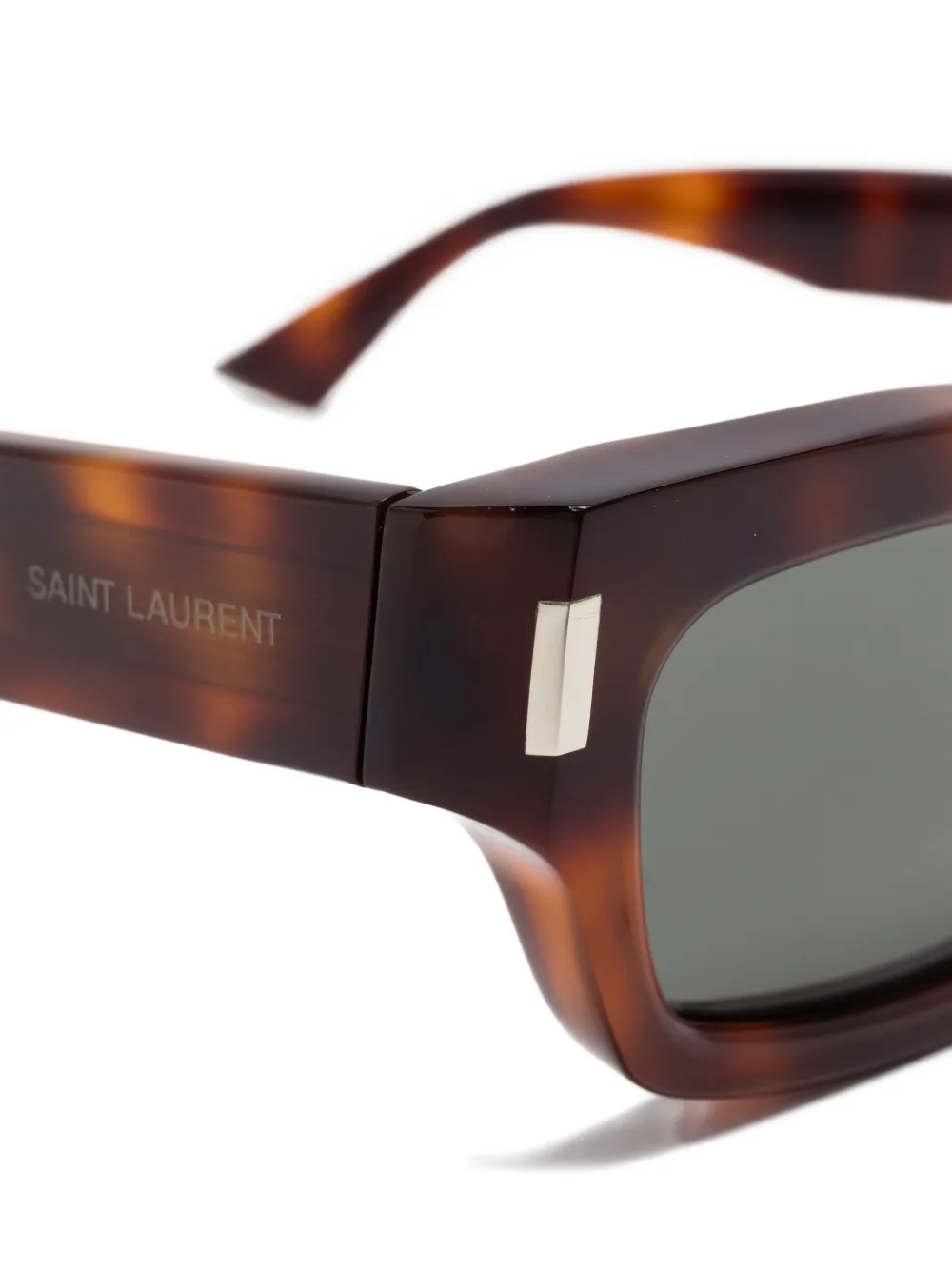 Saint Laurent Eyewear Zonnebril met rechthoekig montuur Zwart