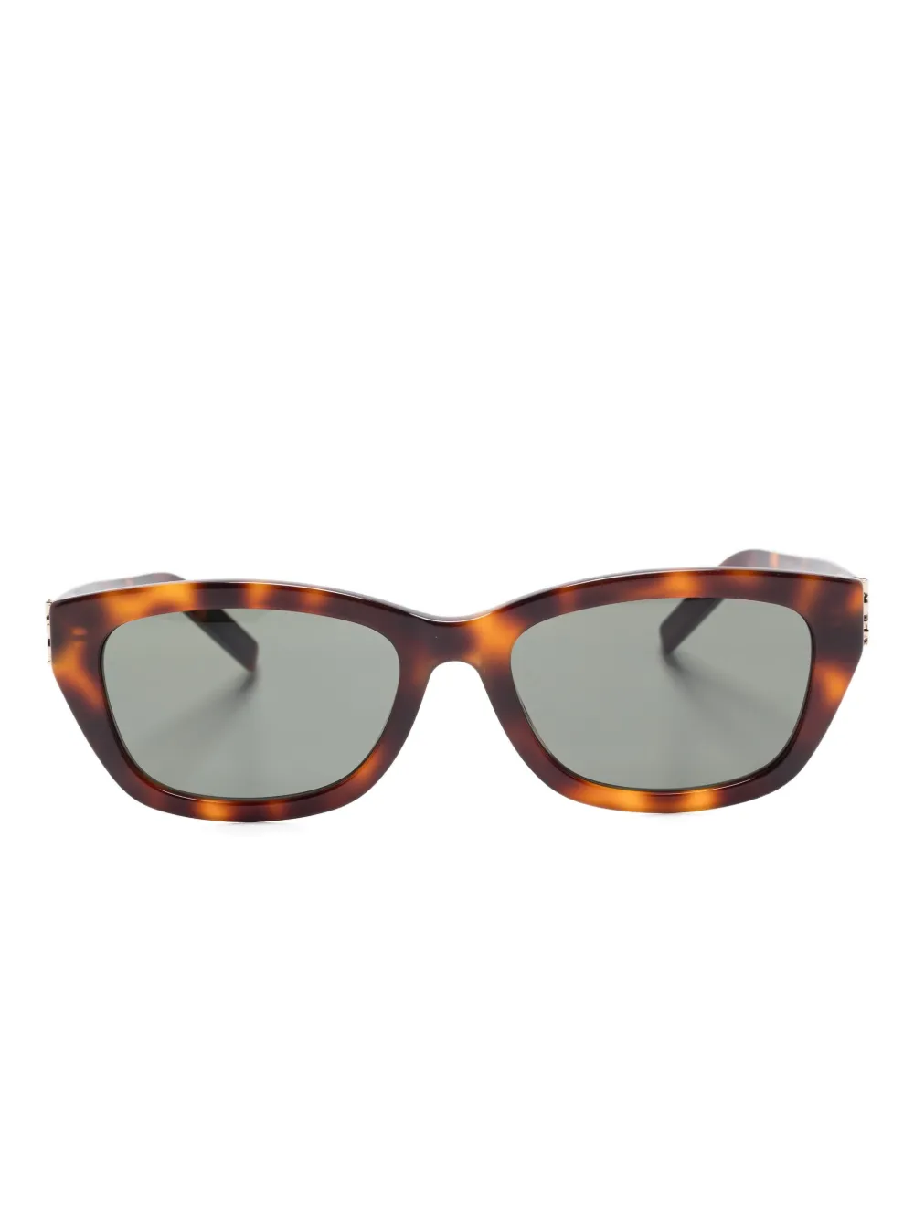 Saint Laurent Eyewear logo sunglasses - Marrone