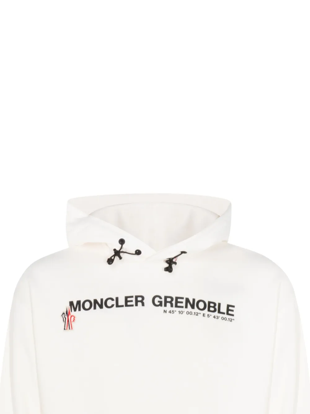 Moncler Grenoble Katoenen hoodie met logoprint Wit
