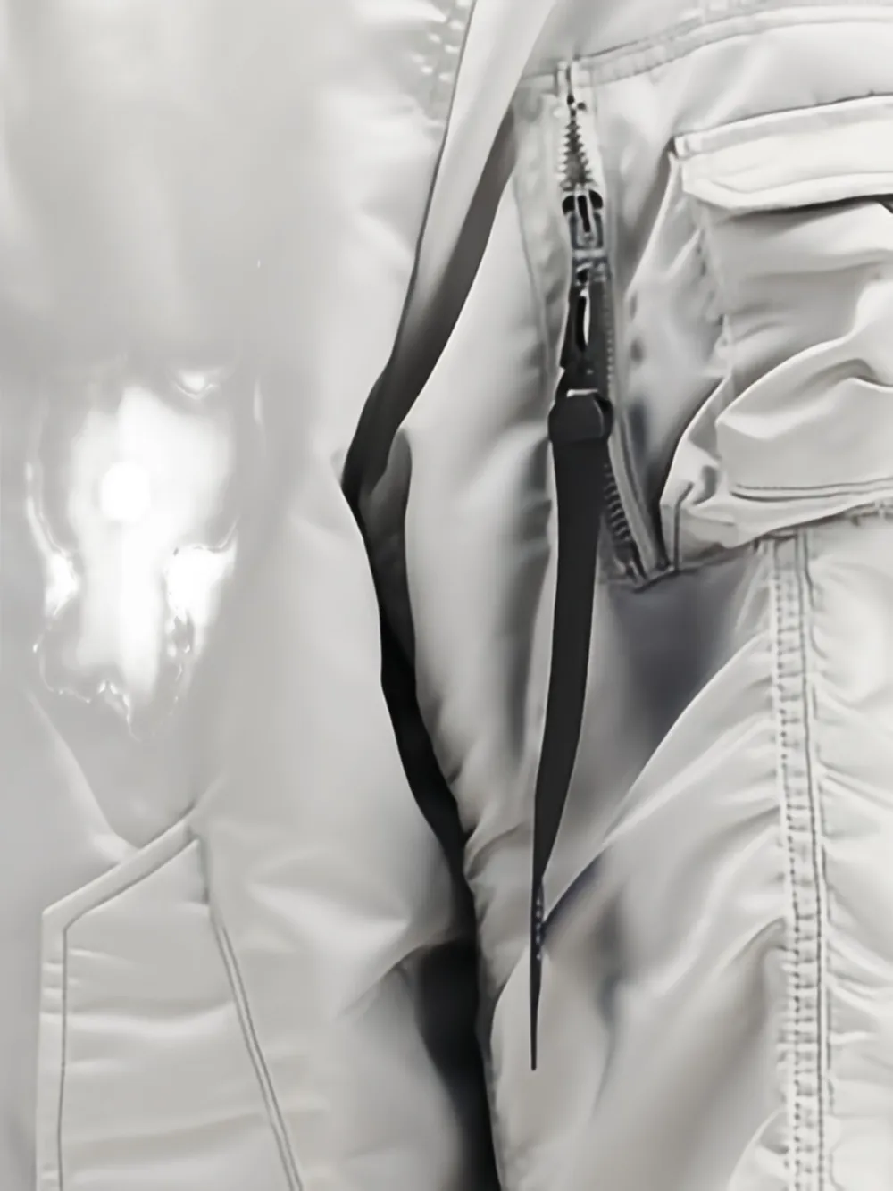 Alpha Industries Donsjack met ritszak Grijs