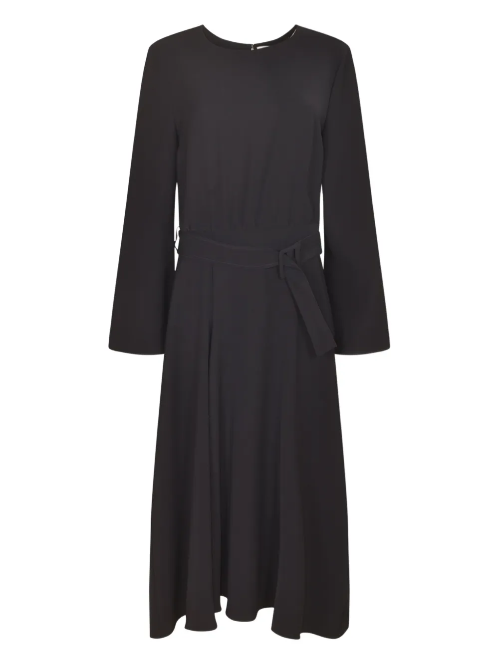 P.a.r.o.s.h Flared Sleeve Belted Dress In Black