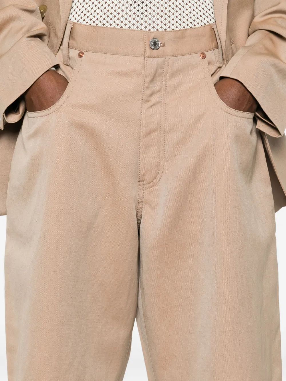 6397 Five-pocket Shorts In Brown