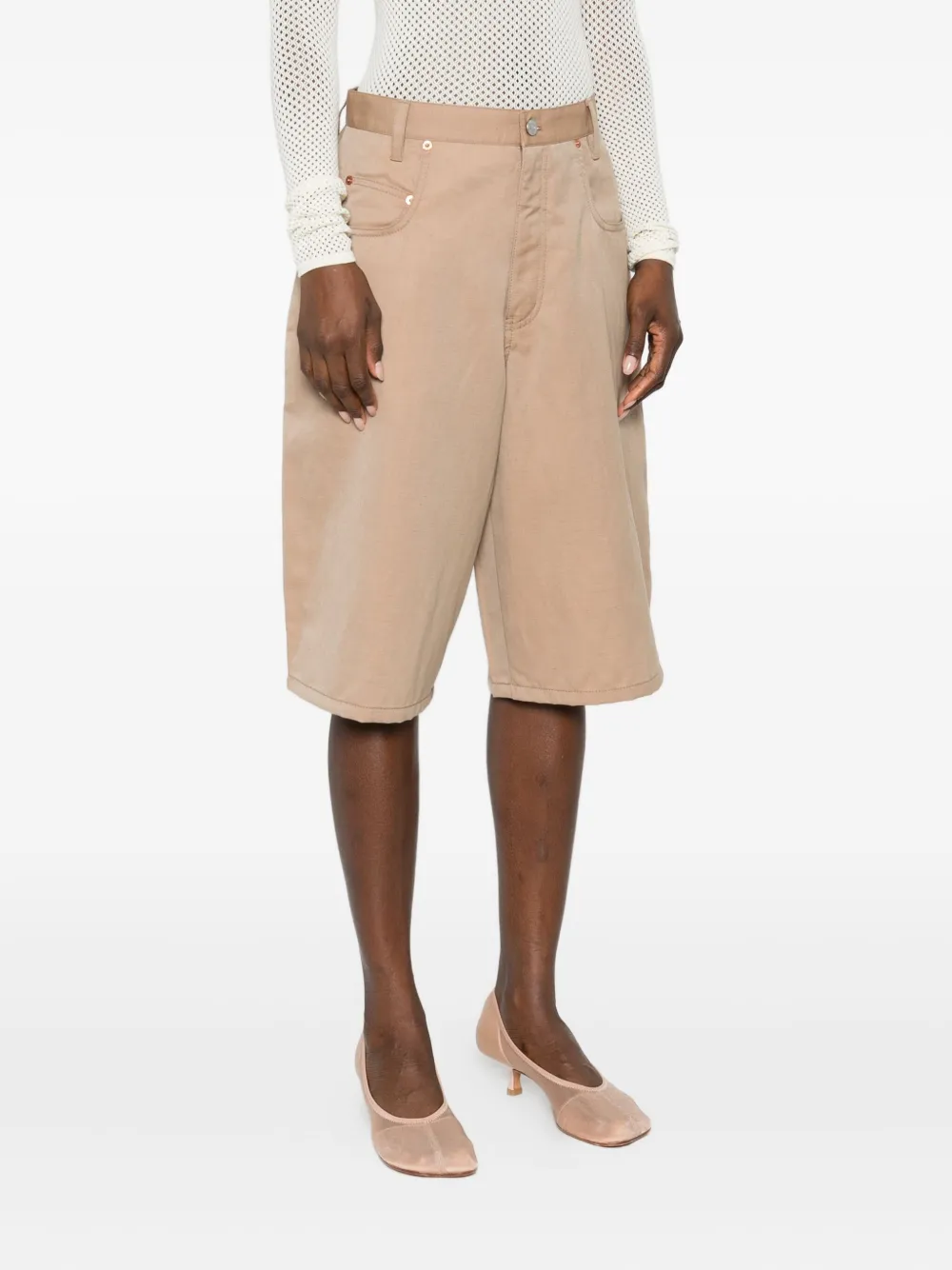 6397 Five-pocket Shorts In Brown