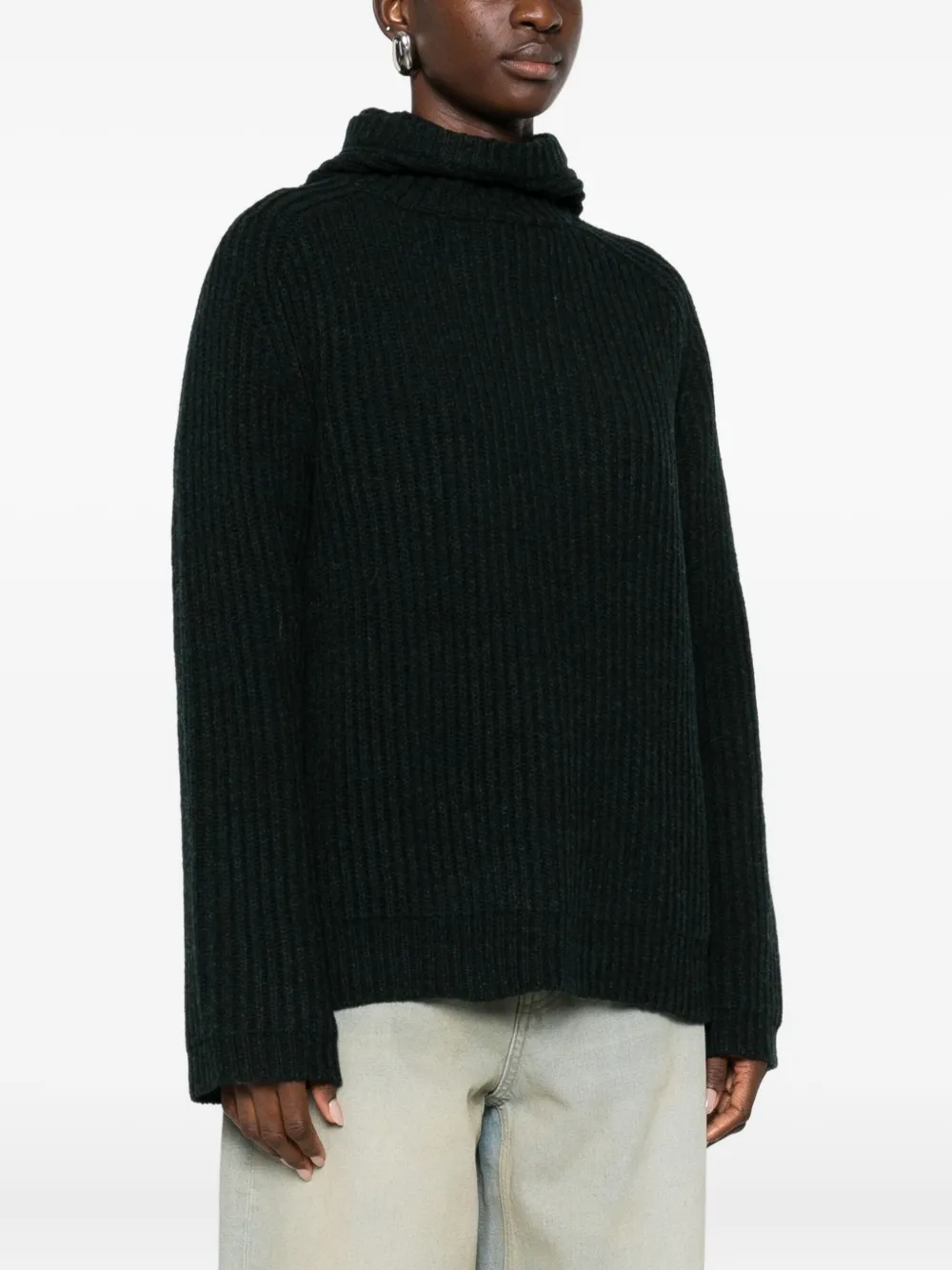 6397 Knitted Hoodie In Black