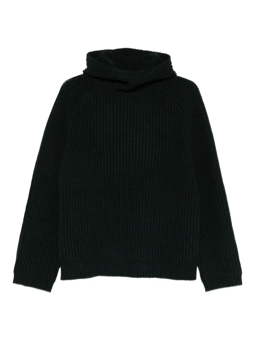 6397 Knitted Hoodie In Black