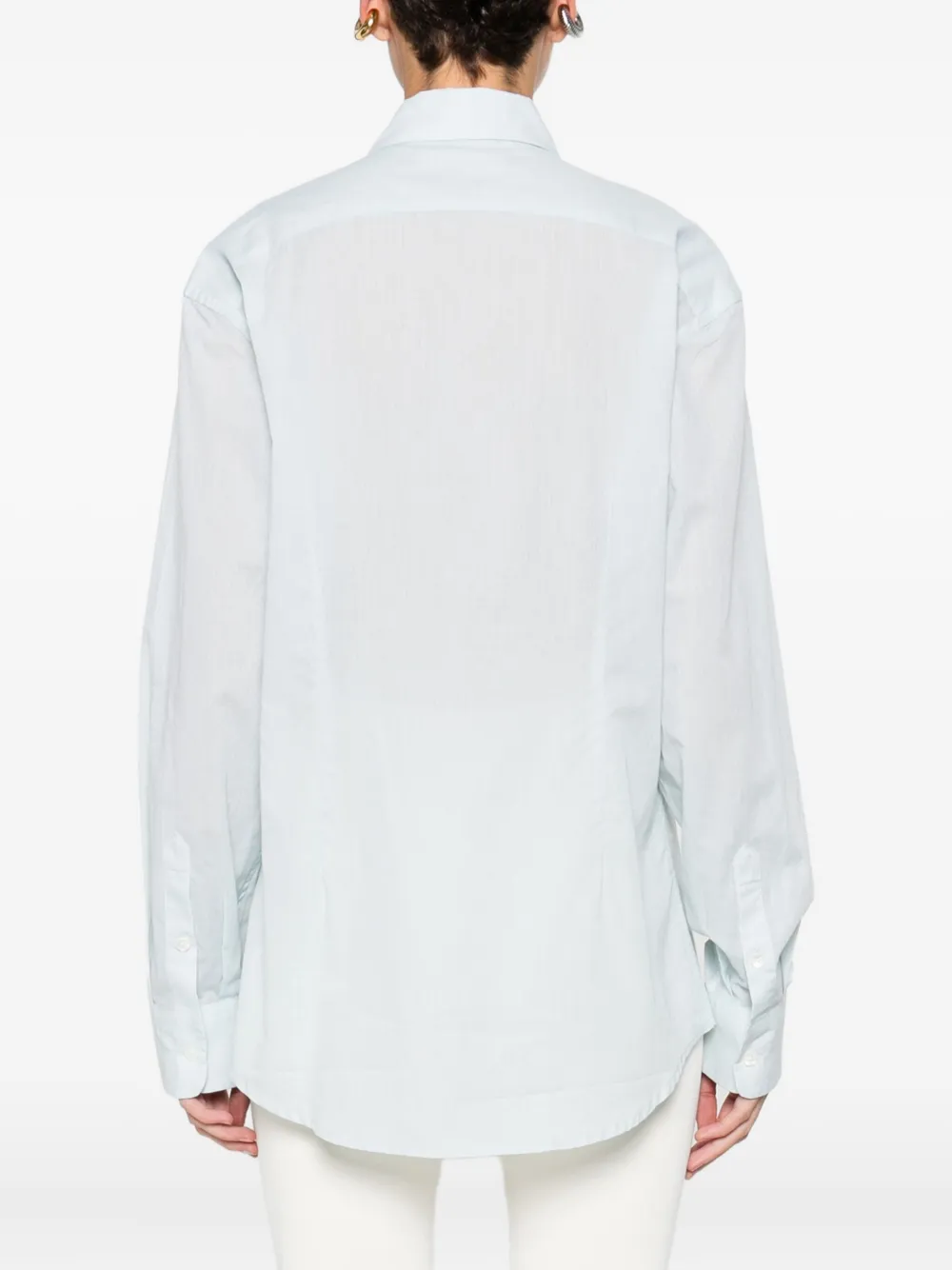 6397 Blouse met lange mouwen Blauw