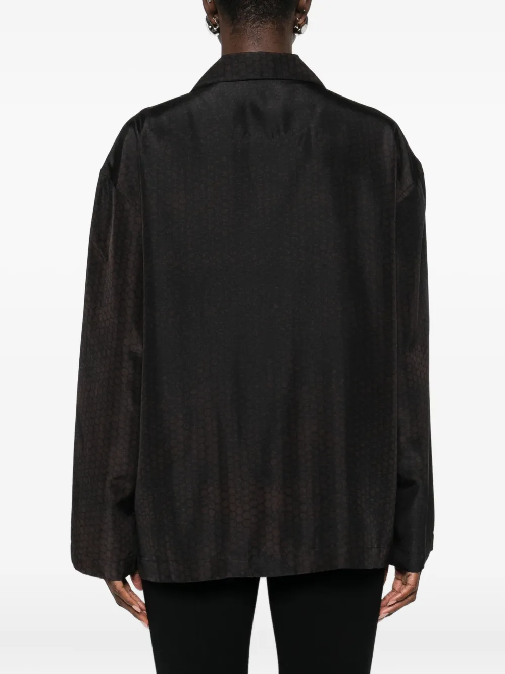 6397 Blouse in pyjama stijl Bruin