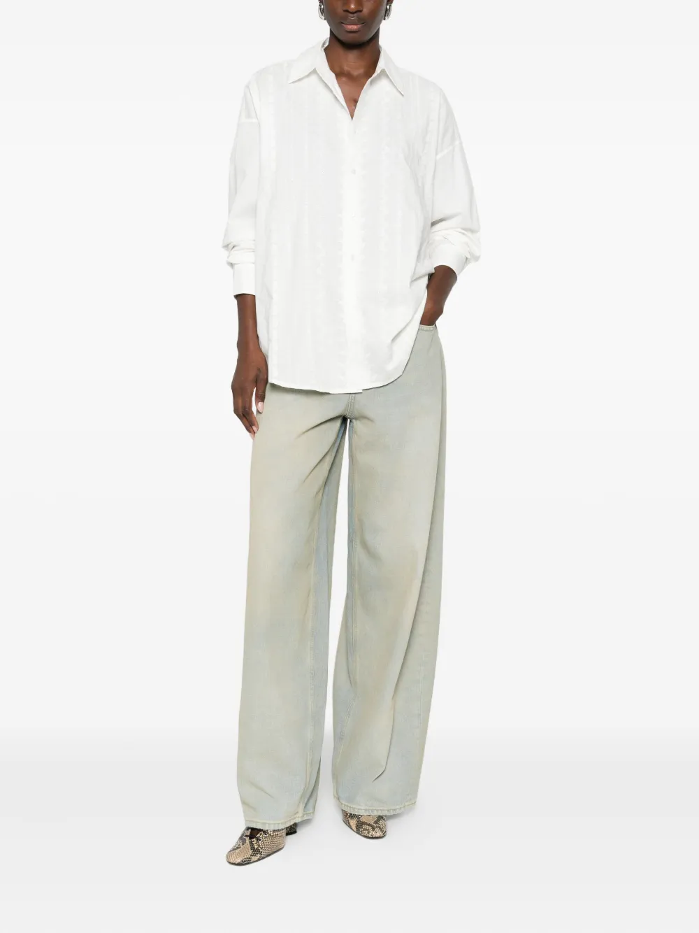 6397 Roomy jeans met vijf zakken - Blauw