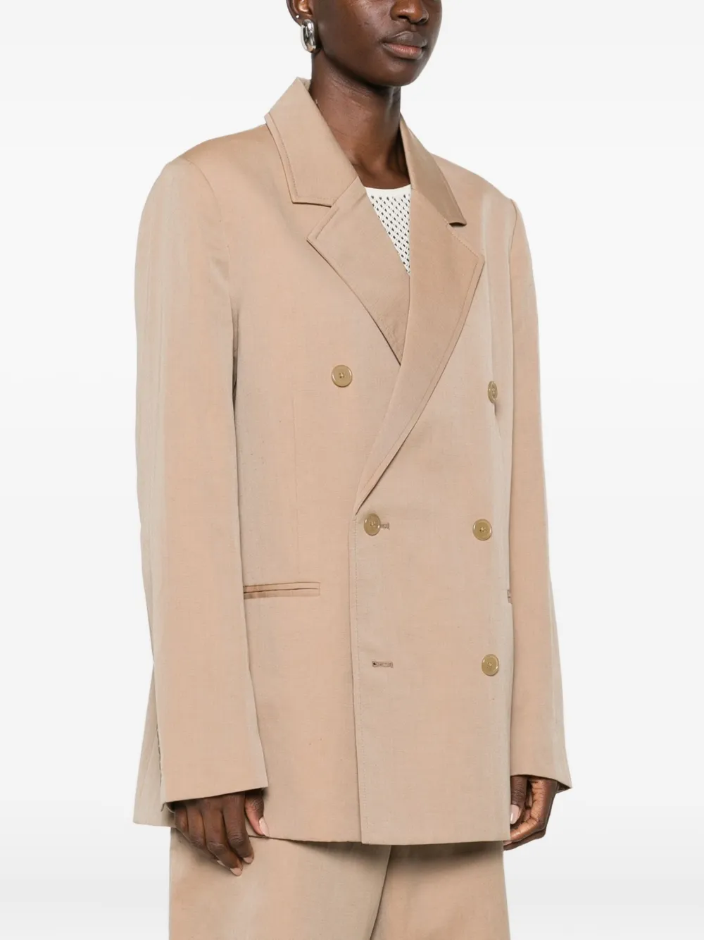 6397 Double-breasted Blazer In Brown