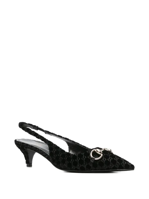 Gucci Scarpin Slingback | Preto | FARFETCH BR