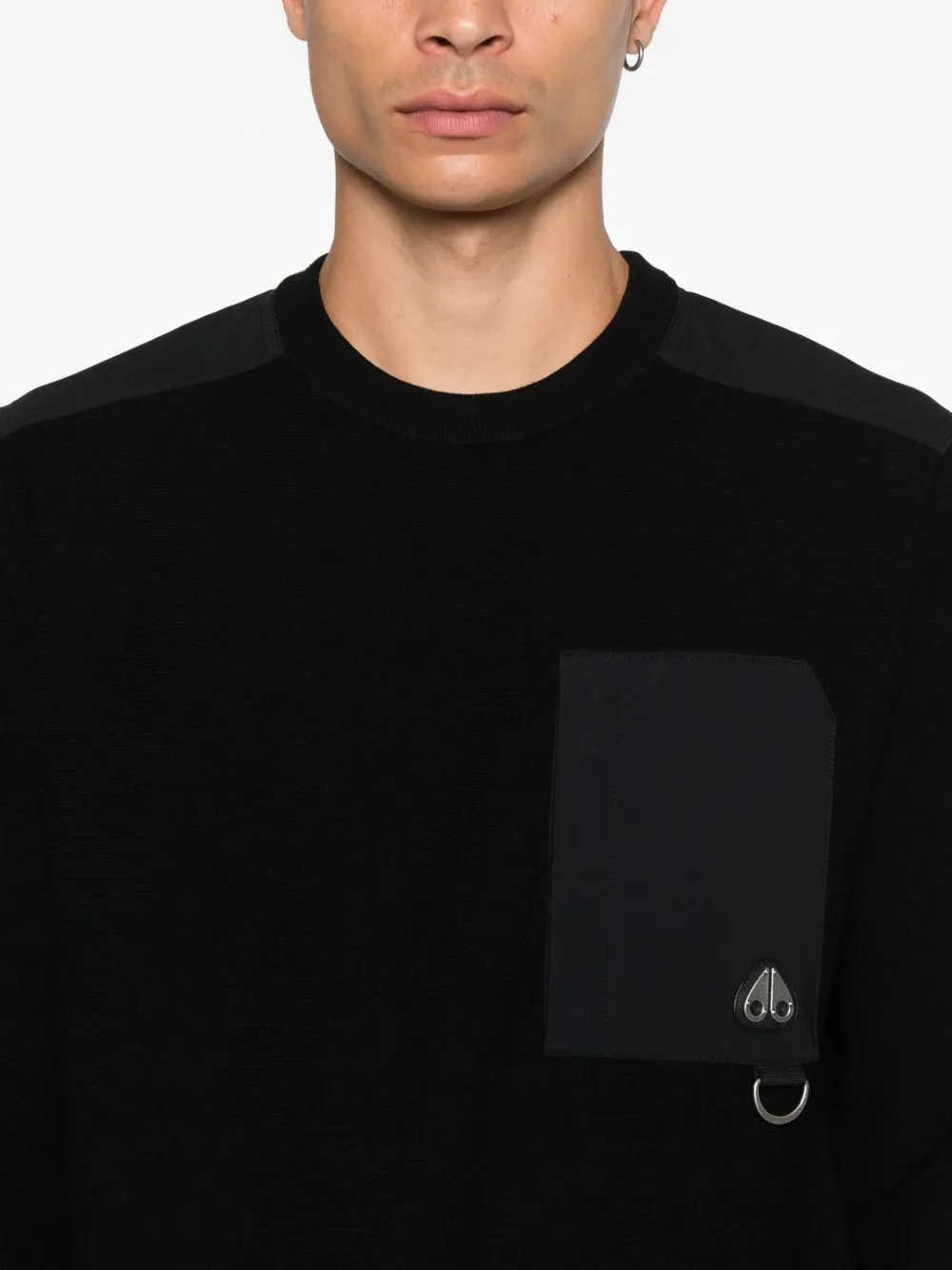 Moose Knuckles Trui met opgestikte zak Zwart