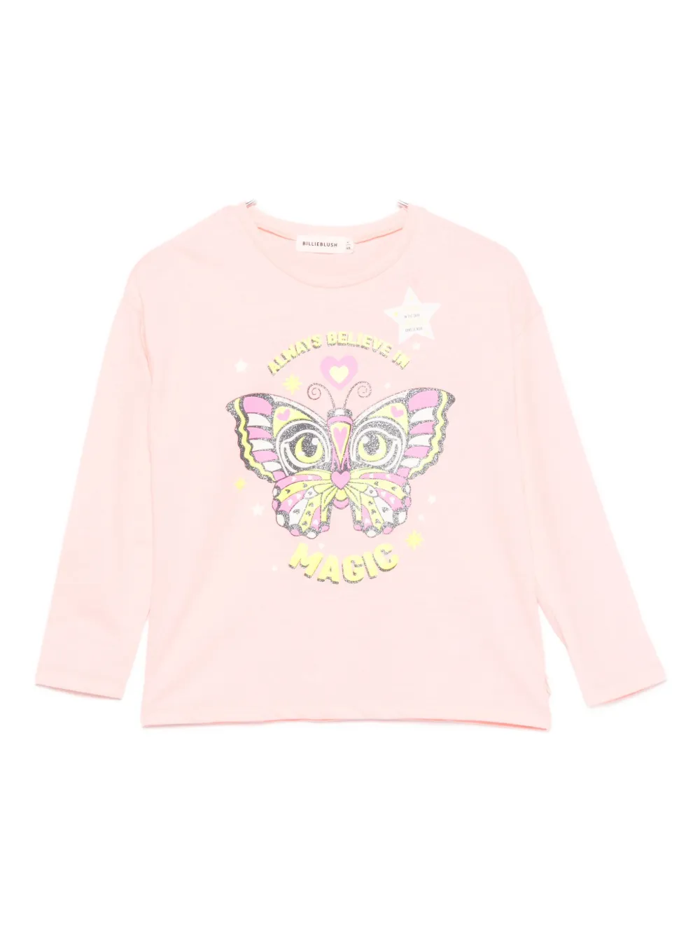 Billieblush butterfly-print log sleeves T-shirt | Image 1