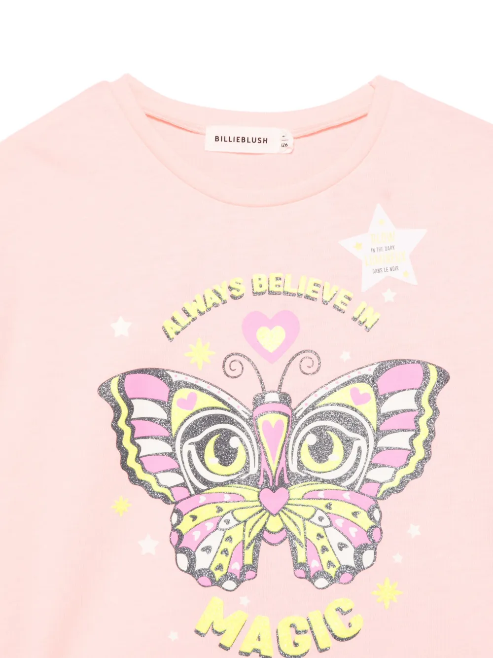 Billieblush T-shirt met vlinderprint en lange mouwen ROSA PESCA