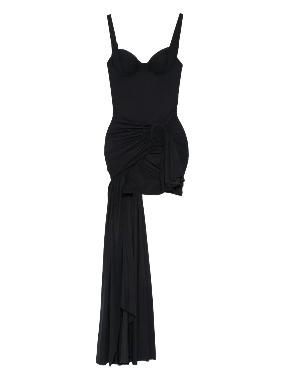 Balenciaga ruched midi dress - Nero